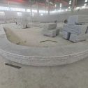 绥化 芝麻白异形坐凳，自然面光面弧形加工