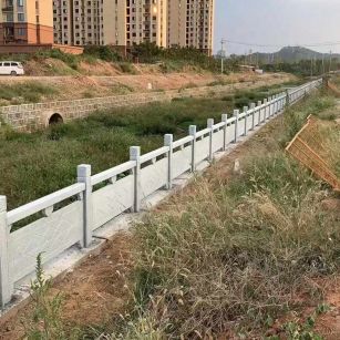 绥化 白麻河道栏杆效果展示图