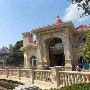 绥化 黄金麻花岗岩欧式别墅