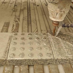 绥化 芝麻白花岗岩石材盲人石、盲道石、盲点石