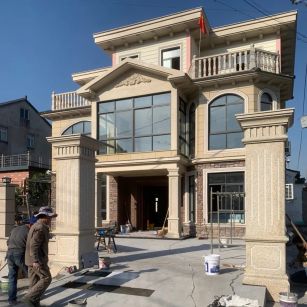 绥化 黄金麻花岗岩荔枝面别墅外墙干挂私家专属