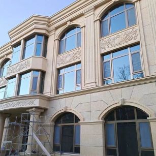 绥化 黄金麻花岗岩别墅外墙干挂