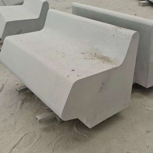 绥化 芝麻白花岗岩异形坐凳，石凳