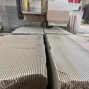 绥化 车间生产日常，黄金麻白麻花岗岩