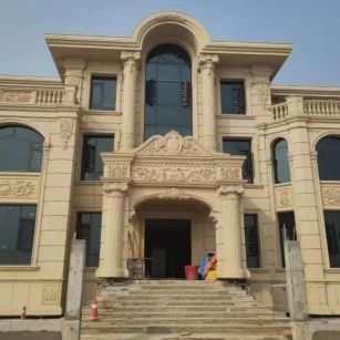 绥化 黄金麻花岗岩别墅外墙干挂