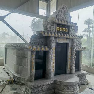 绥化 芝麻白墓碑效果展示图