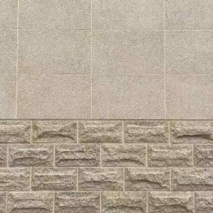 绥化 黄金麻自然面蘑菇石配荔枝面干挂