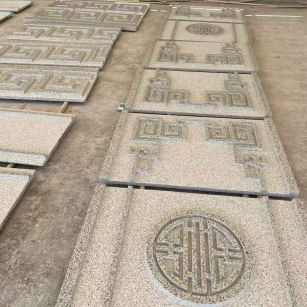 绥化 白麻花岗岩外墙立面雕刻板