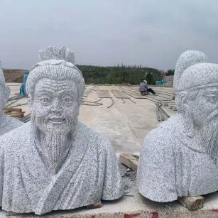 绥化 白麻花岗岩石材人物立体雕刻