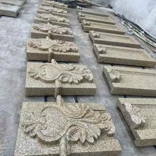 绥化 黄金麻花岗岩别墅外墙雕刻板