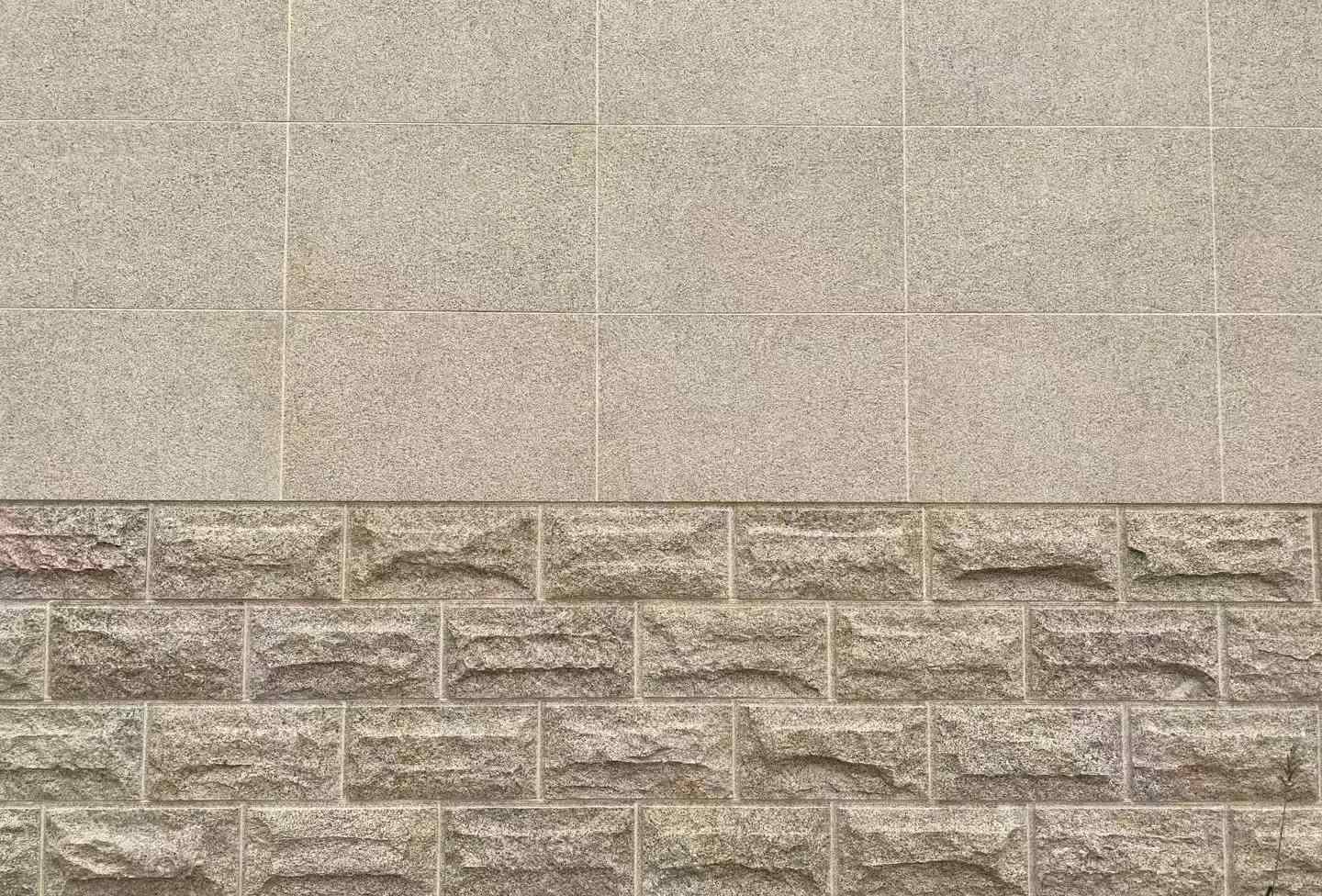 绥化 黄金麻自然面蘑菇石配荔枝面干挂