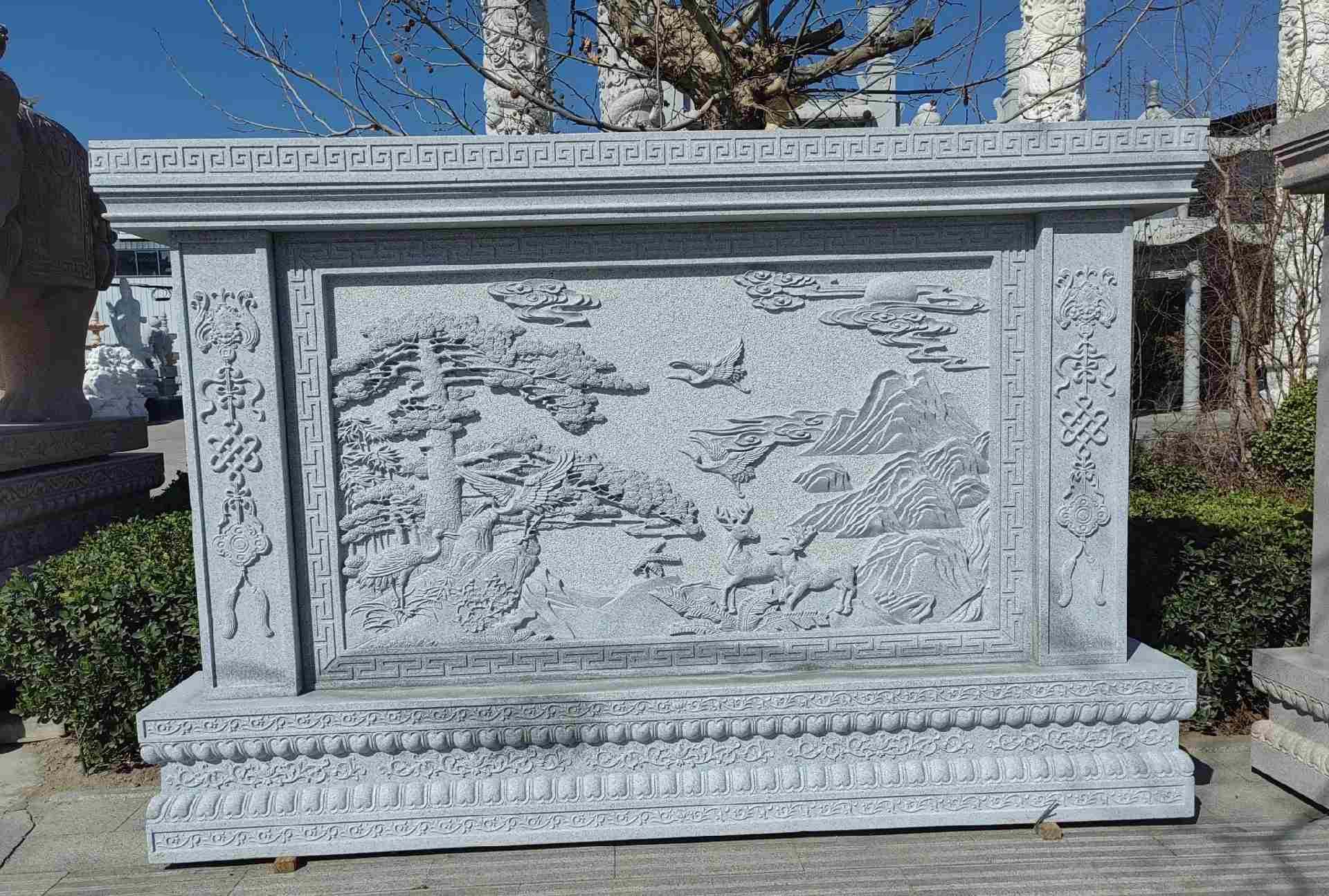 绥化 芝麻白大型照壁，屏风，影壁