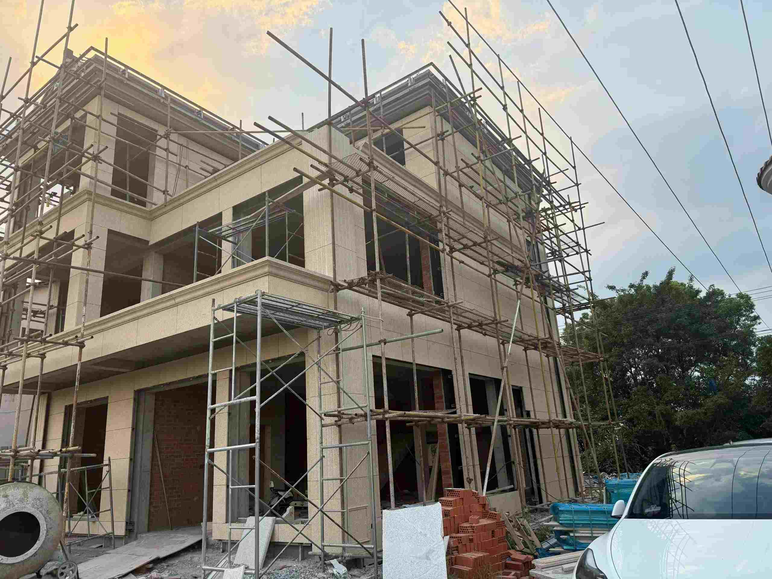 绥化 黄金麻荔枝面花岗岩外墙干挂