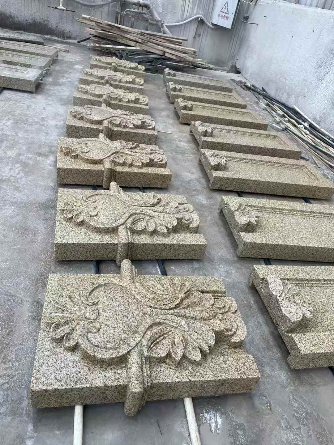 绥化 黄金麻花岗岩别墅外墙雕刻板