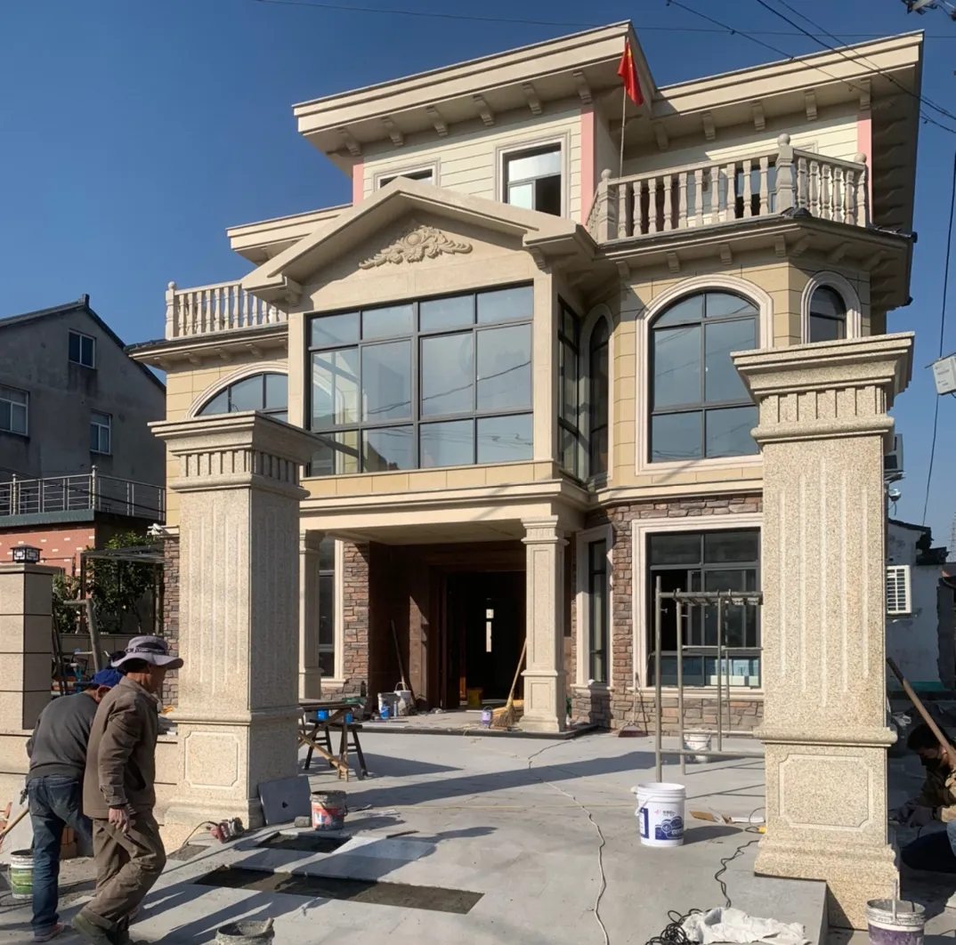 绥化 黄金麻花岗岩荔枝面别墅外墙干挂私家专属