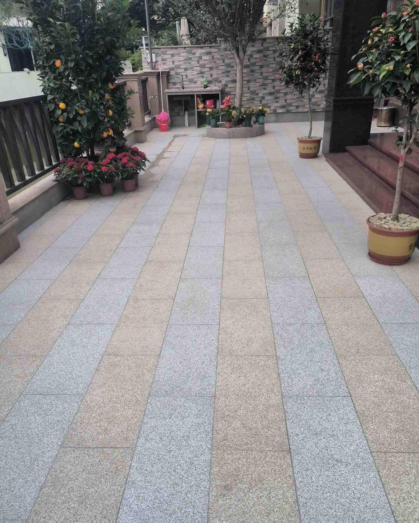 绥化 黄金麻白麻荔枝面庭院铺装展示